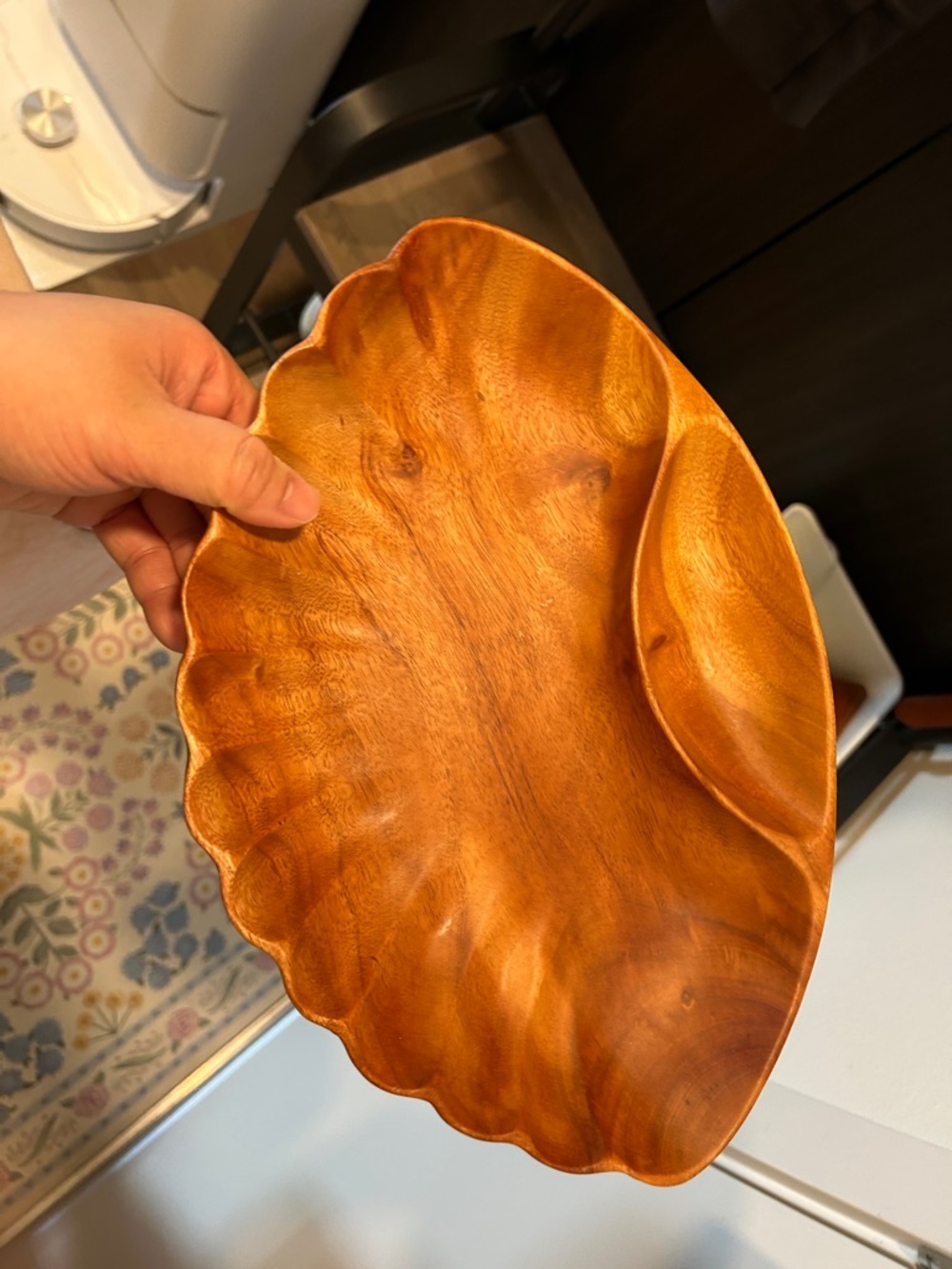 Solid wood Serving Bowl - Warm Honey Brown
